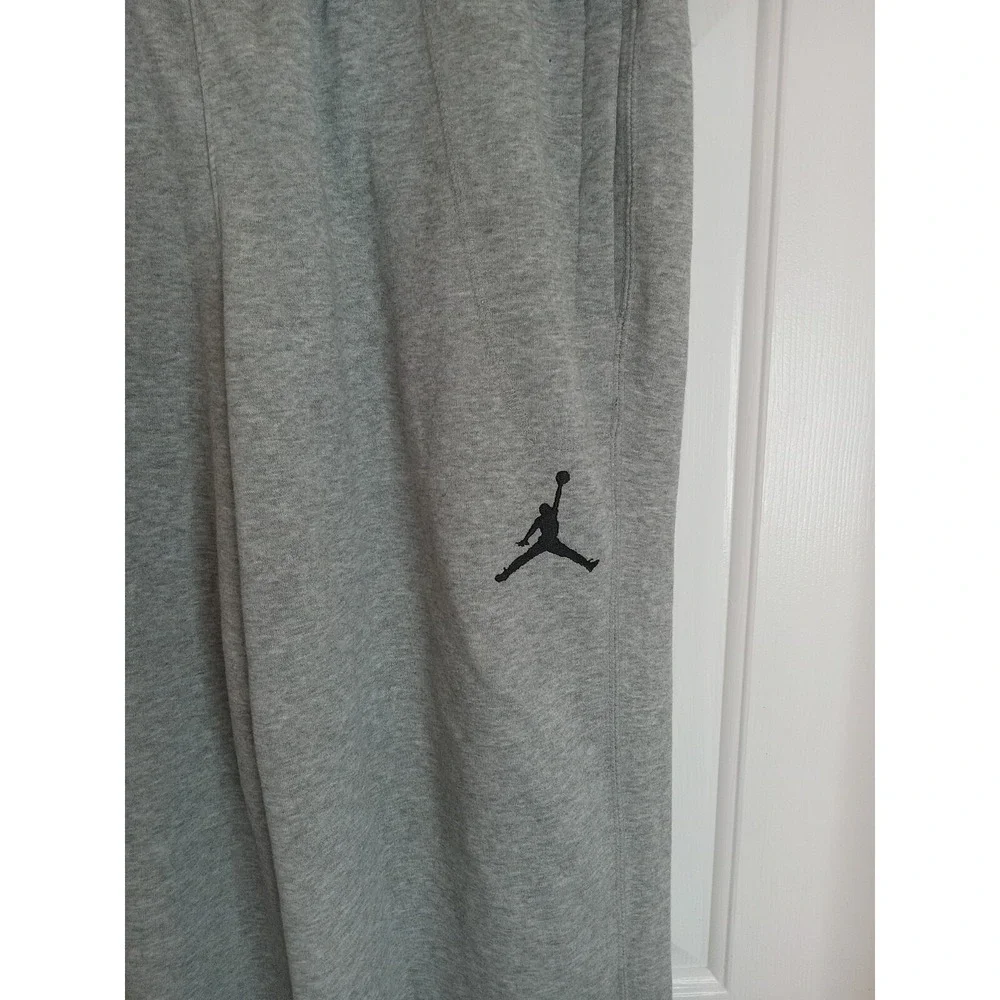 Jordan Pants Mens Med Grey  Charlotte Hornets Basketball Sweatpants Joggers Draw